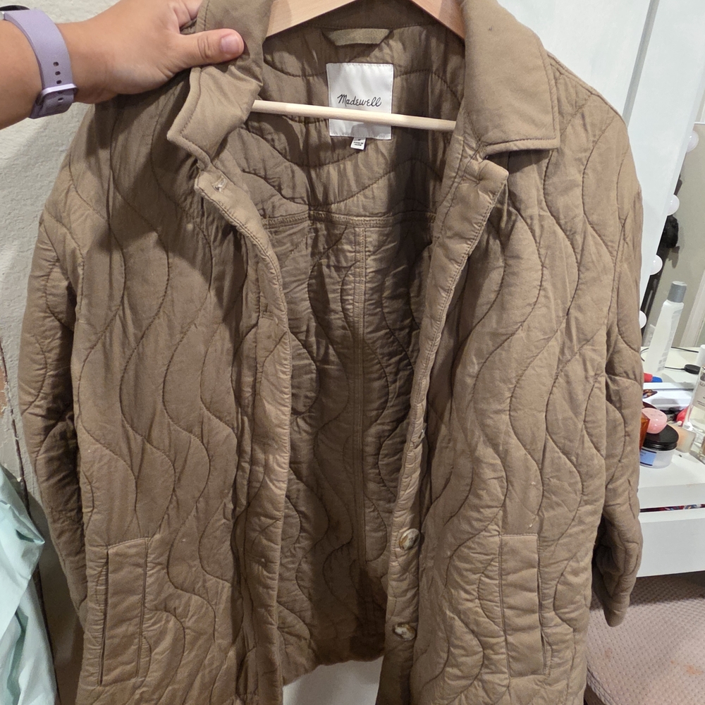 Madewell Tan Utility Jacket Quilted Lightweight